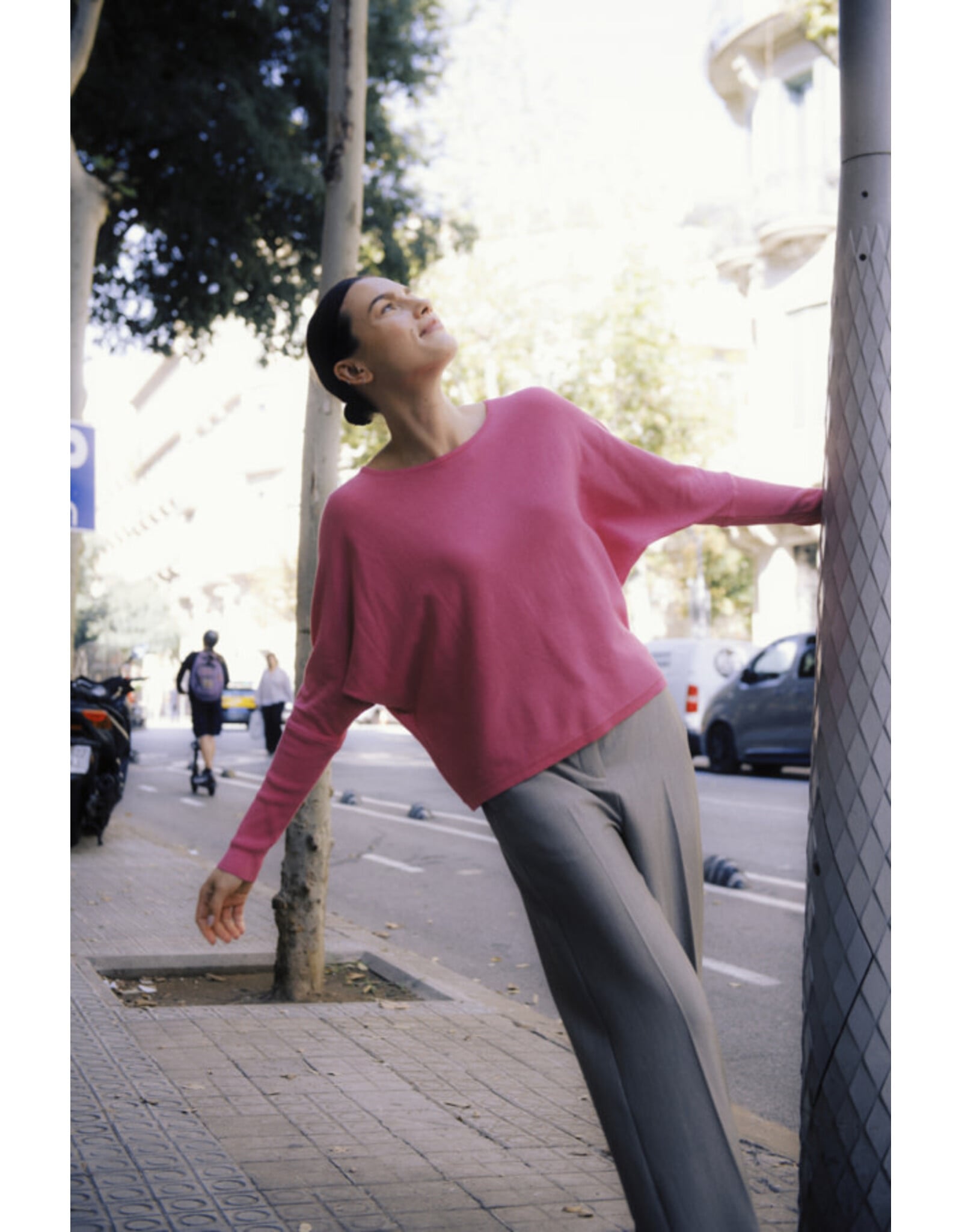 b.young b.young - Morla Batwing Sleeve Pullover (Phlox Pink)