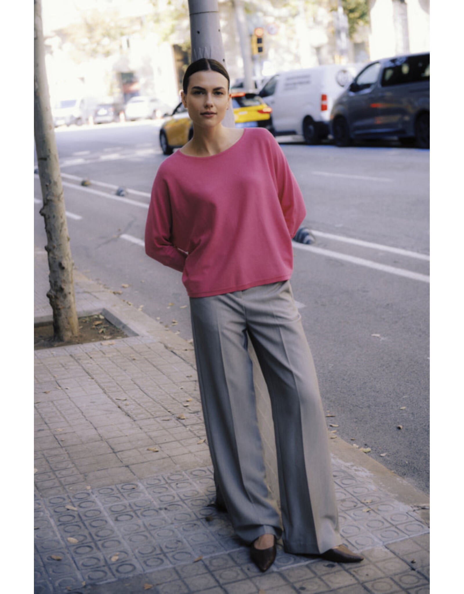 b.young b.young - Morla Batwing Sleeve Pullover (Phlox Pink)