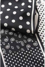 Cream Cream - Tie Scarf (Black Dot Paisley)