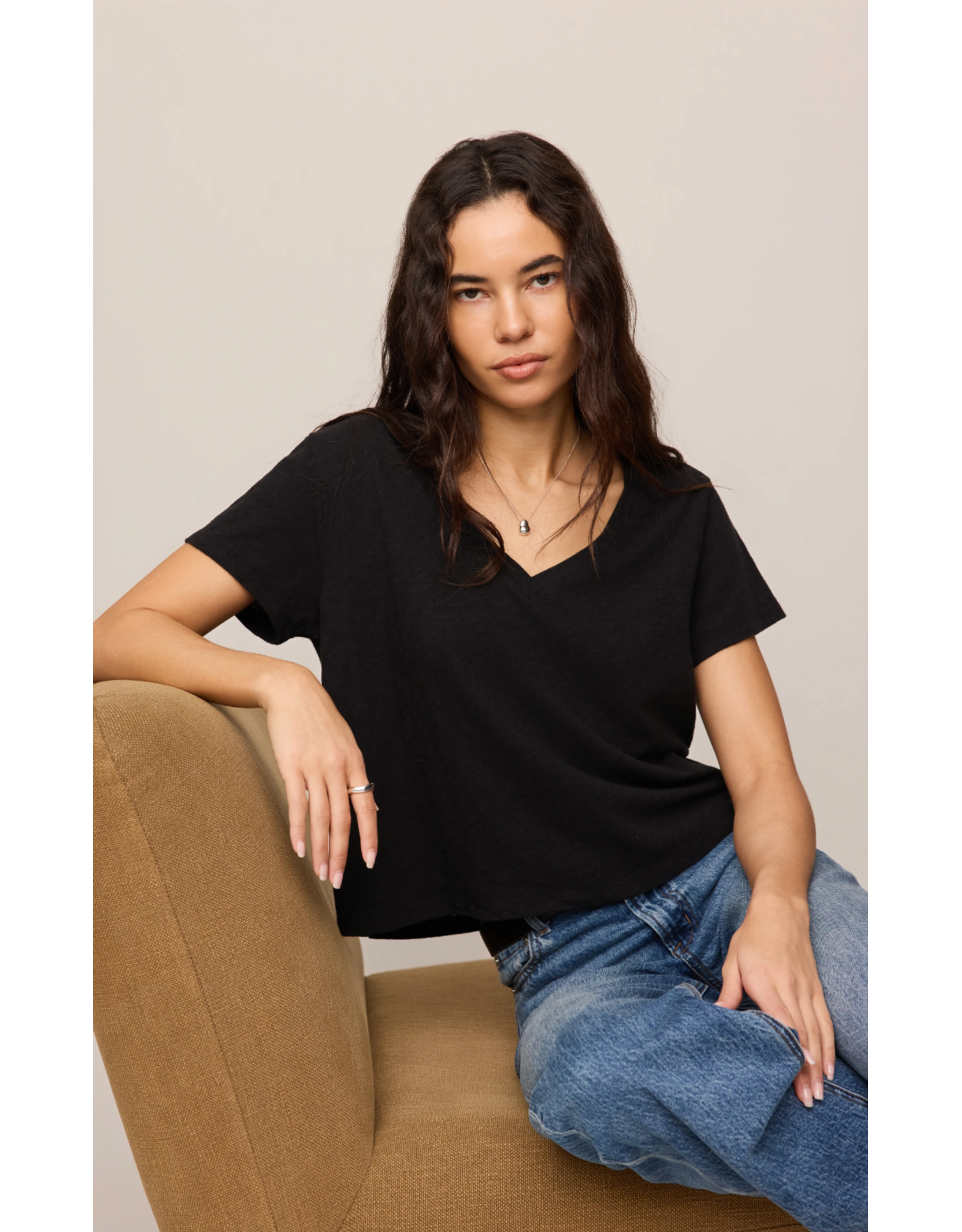 Z Supply Z Supply - Nomad V Neck Tee (Black)