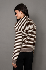RD Style RD Style - Neela Long Sleeve Striped Sweater (Coffee Bean / Sea Pearl)