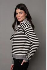 RD Style RD Style - Neela Long Sleeve Striped Sweater (Black / Winter White)