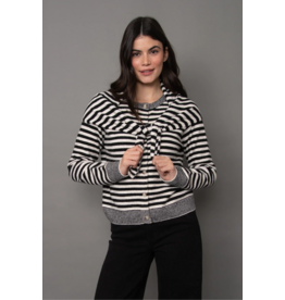 RD Style RD Style - Neela Long Sleeve Striped Sweater (Black / Winter White)
