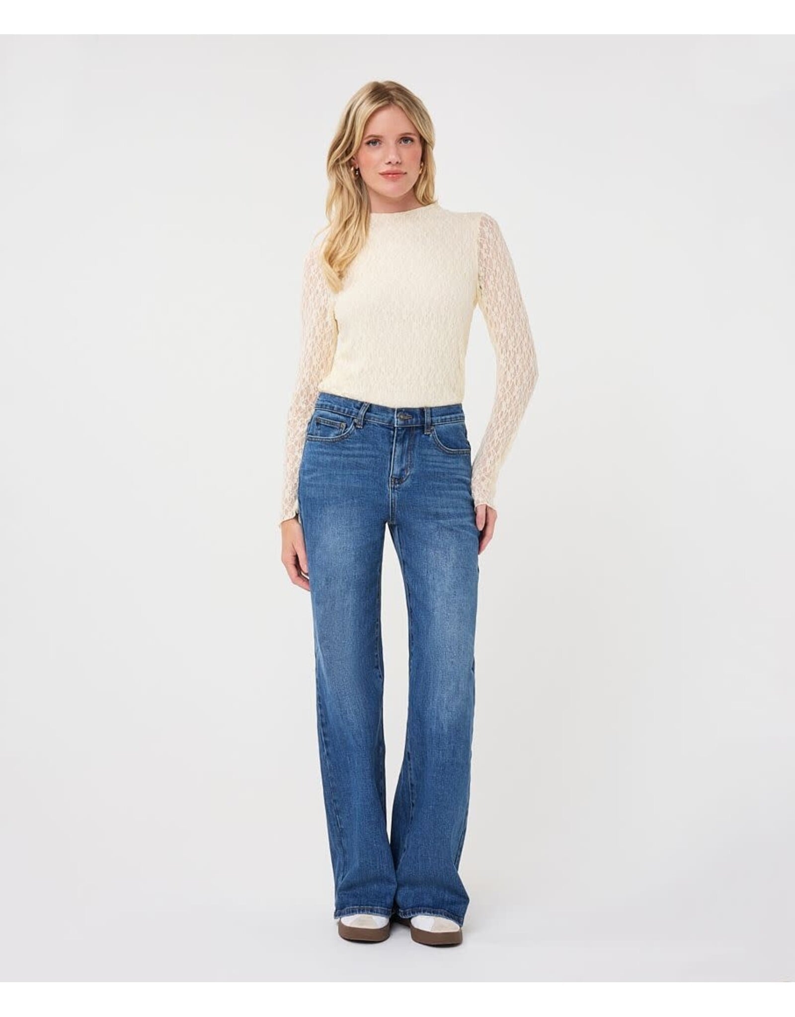 EsQualo EsQualo - Wide Leg Jeans (Denim Blue)