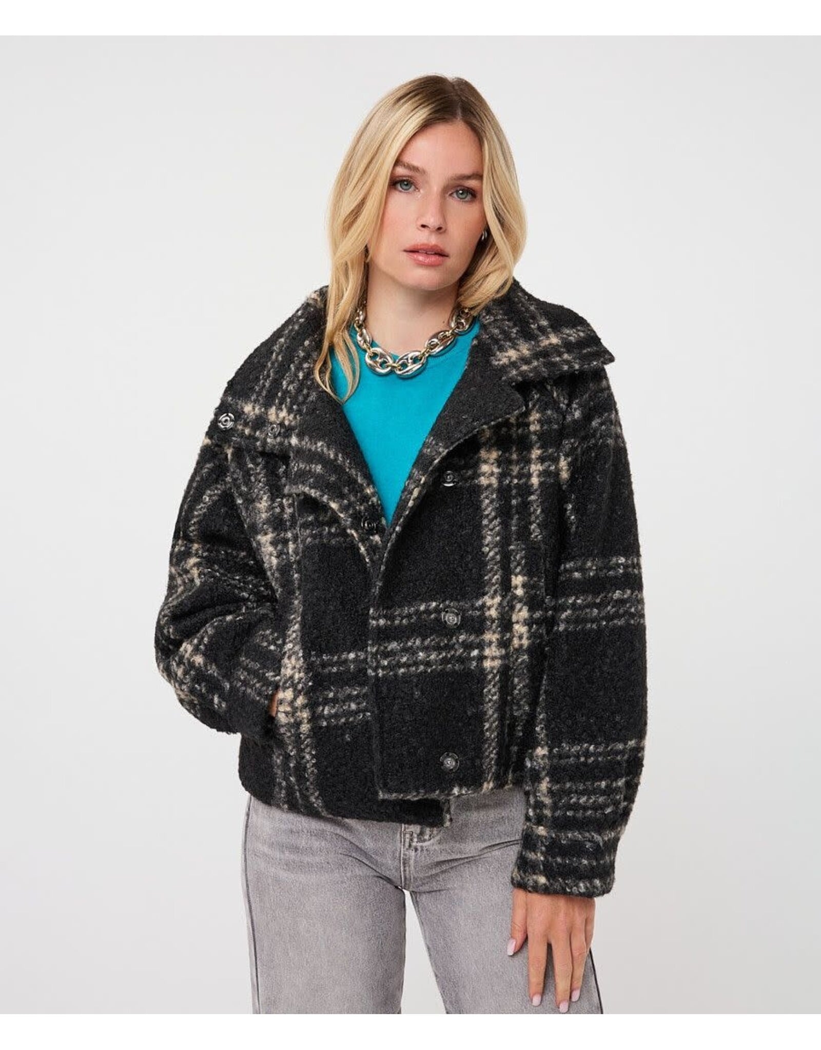 EsQualo EsQualo - Checkered Jacket (Black)