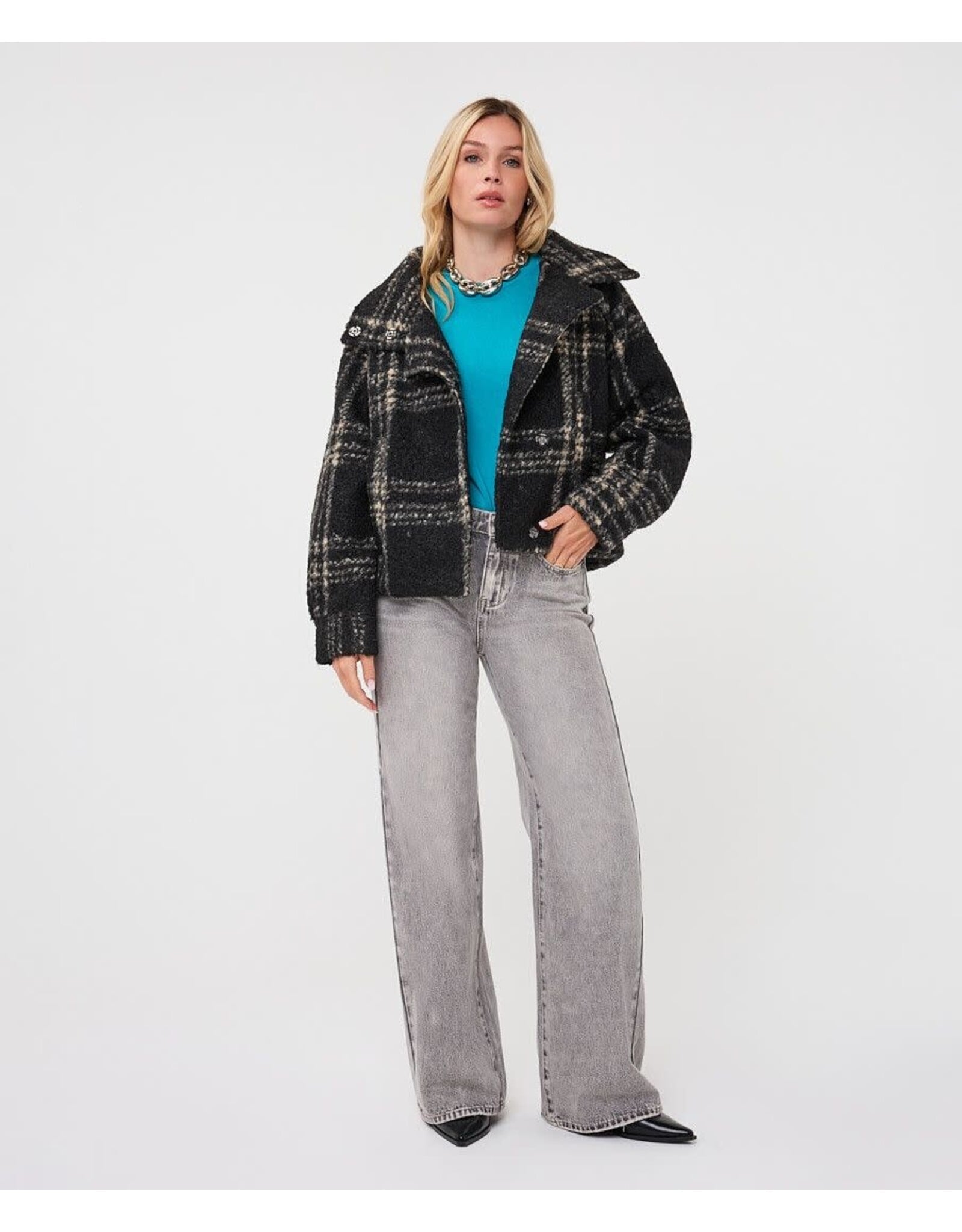 EsQualo EsQualo - Checkered Jacket (Black)