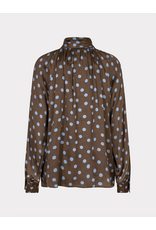 EsQualo EsQualo - Blouse scarf Polka Dot (Brown / Blue)