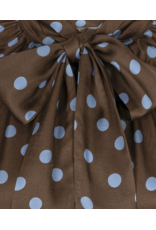 EsQualo EsQualo - Blouse scarf Polka Dot (Brown / Blue)