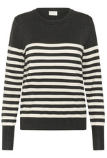Kaffe Kaffe - Lizza Striped Knit Pullover (DGM / Turtledove)