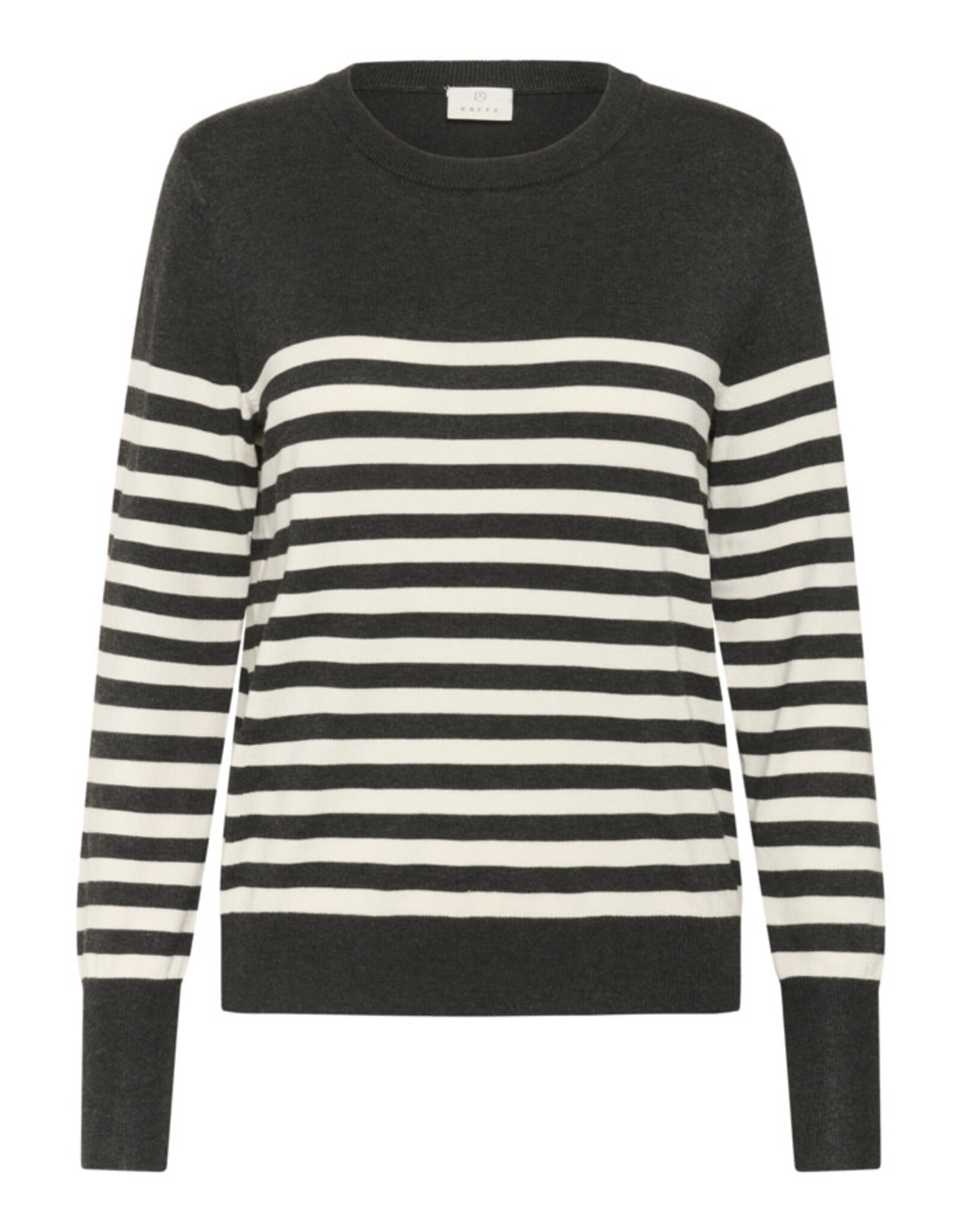 Kaffe Kaffe - Lizza Striped Knit Pullover (DGM / Turtledove)