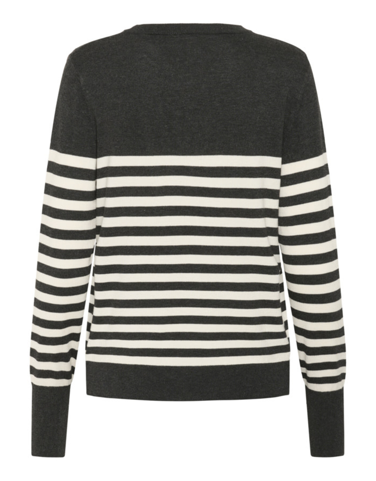Kaffe Kaffe - Lizza Striped Knit Pullover (DGM / Turtledove)