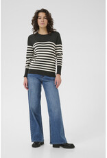 Kaffe Kaffe - Lizza Striped Knit Pullover (DGM / Turtledove)
