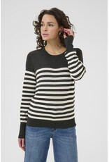 Kaffe Kaffe - Lizza Striped Knit Pullover (DGM / Turtledove)