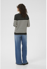 Kaffe Kaffe - Lizza Striped Knit Pullover (DGM / Turtledove)