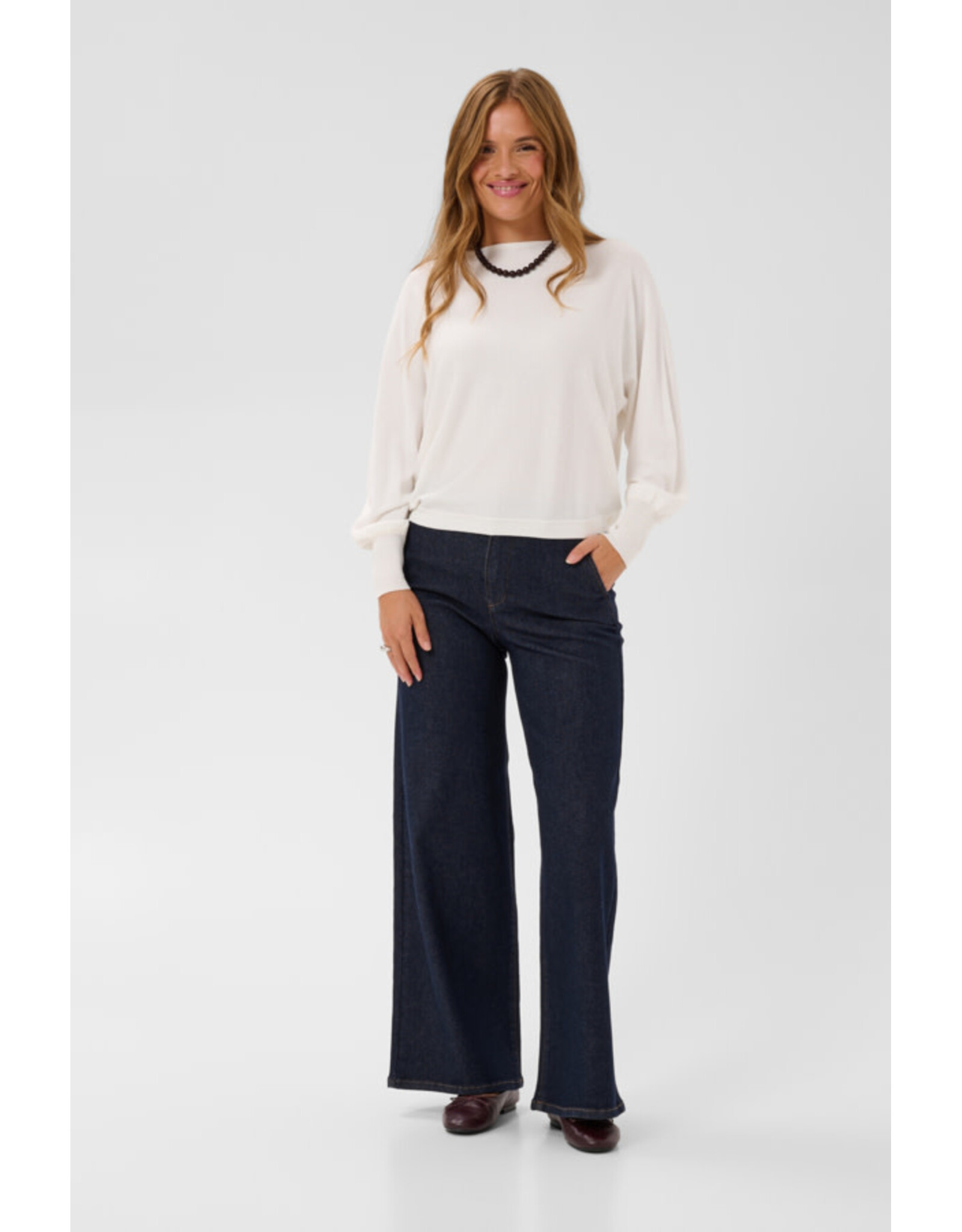 Kaffe Kaffe - Hally Wide Leg Jeans (Dark Blue)
