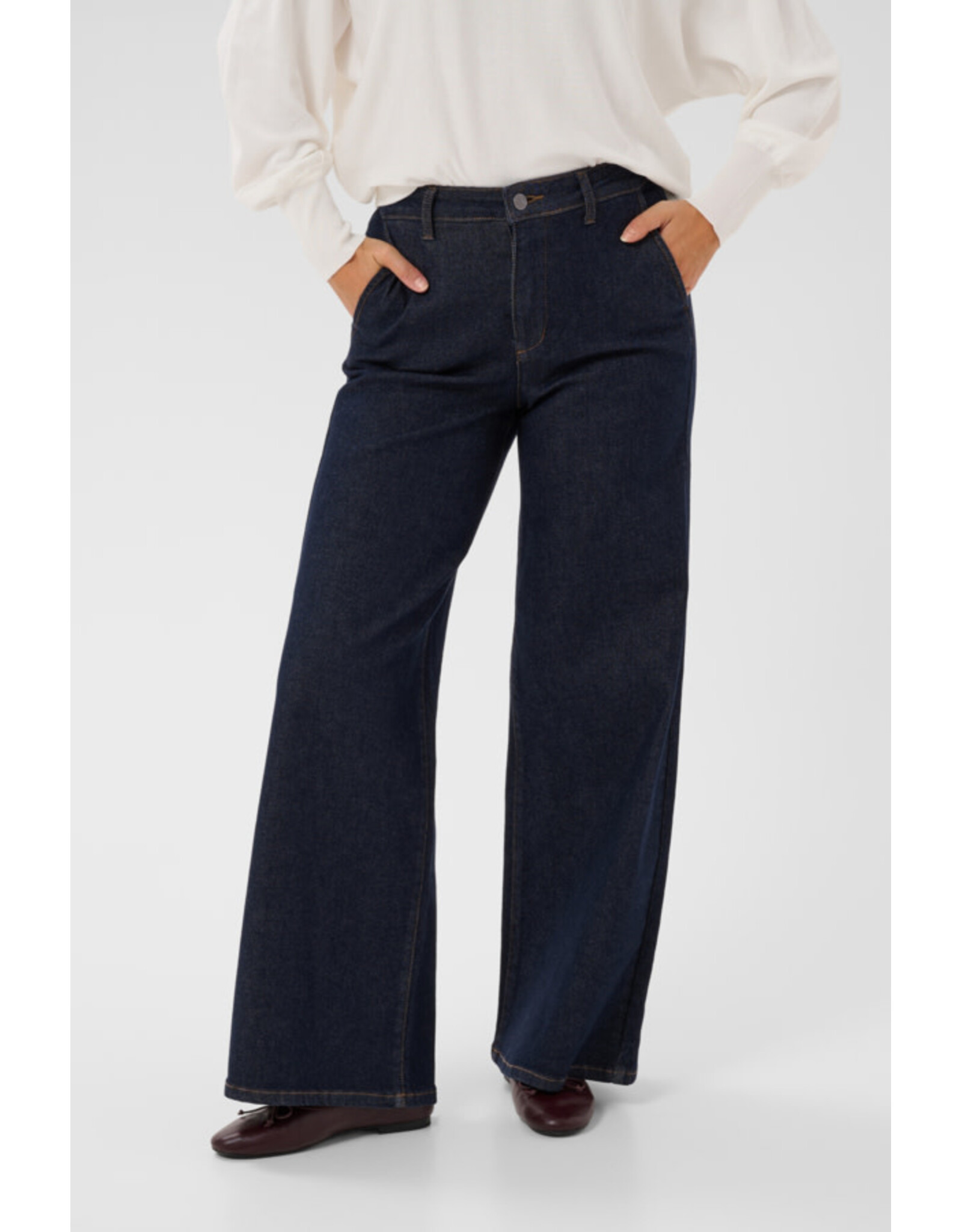 Kaffe Kaffe - Hally Wide Leg Jeans (Dark Blue)