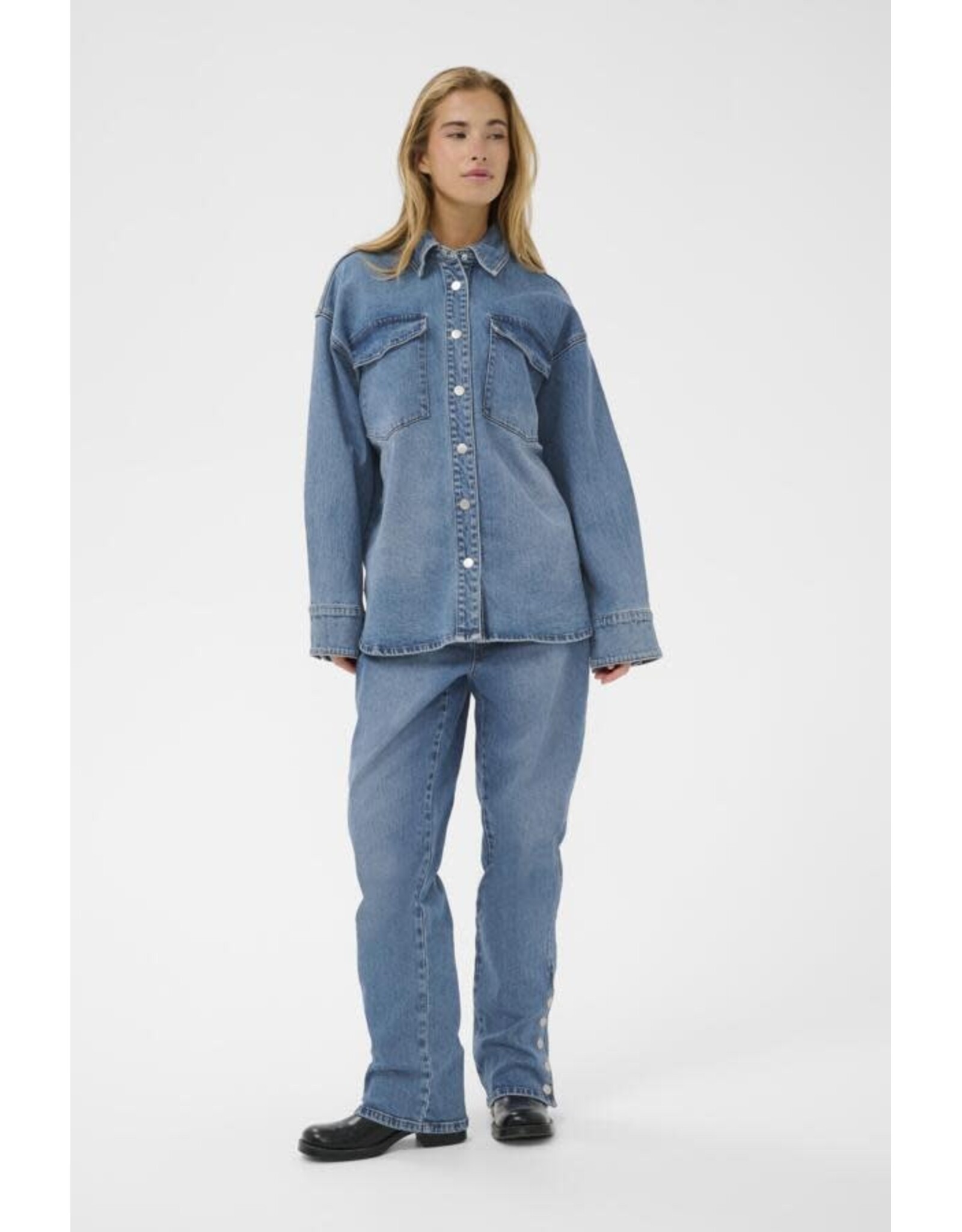 Kaffe Kaffe - Leanne Denim Shirt (Vintage Blue)