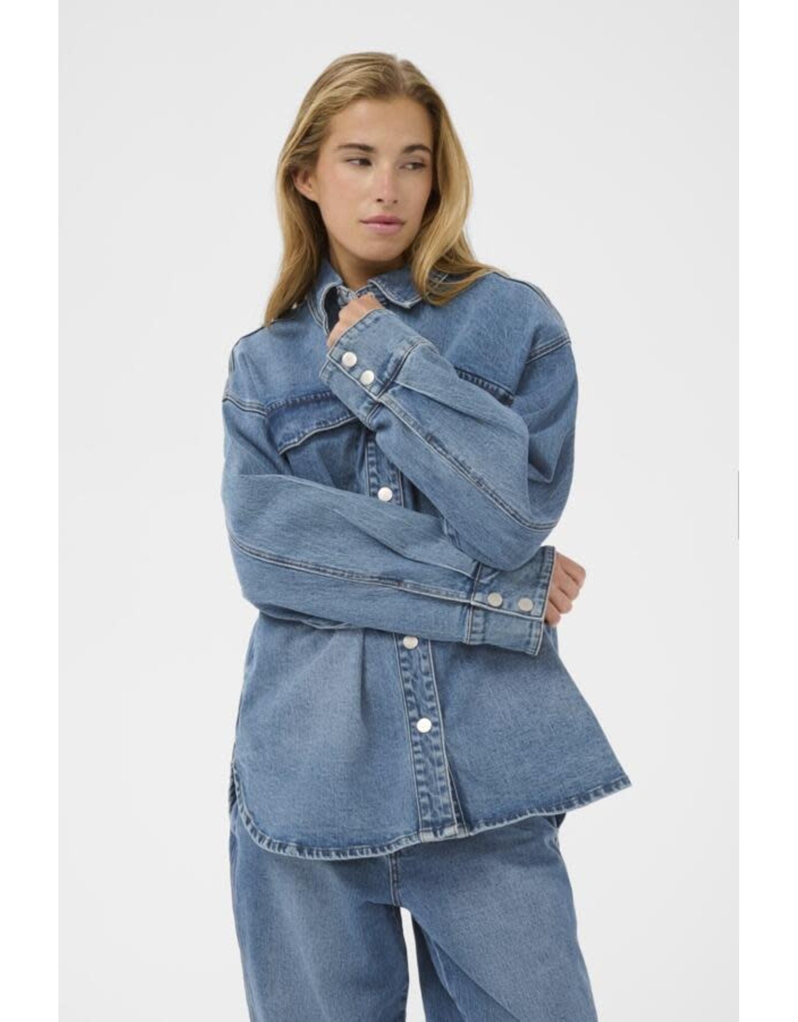 Kaffe Kaffe - Leanne Denim Shirt (Vintage Blue)