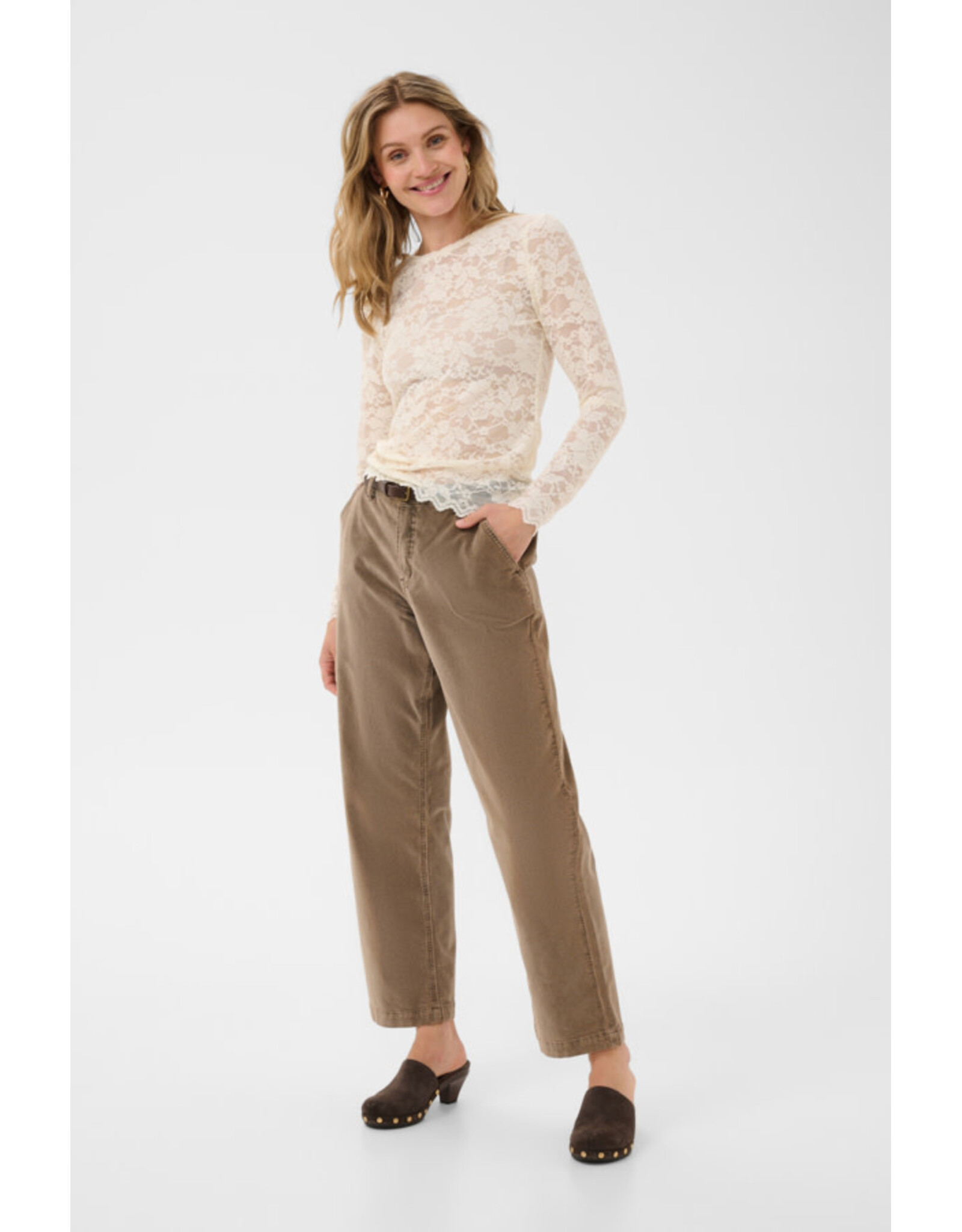 Cream Cream - Pitia Lace Top (Oatmeal)