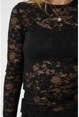 Cream Cream - Pitia Lace Top (Pitch Black)