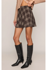 Z Supply Z Supply - Bellissimo Plaid Mini Skirt (Dark Roast)