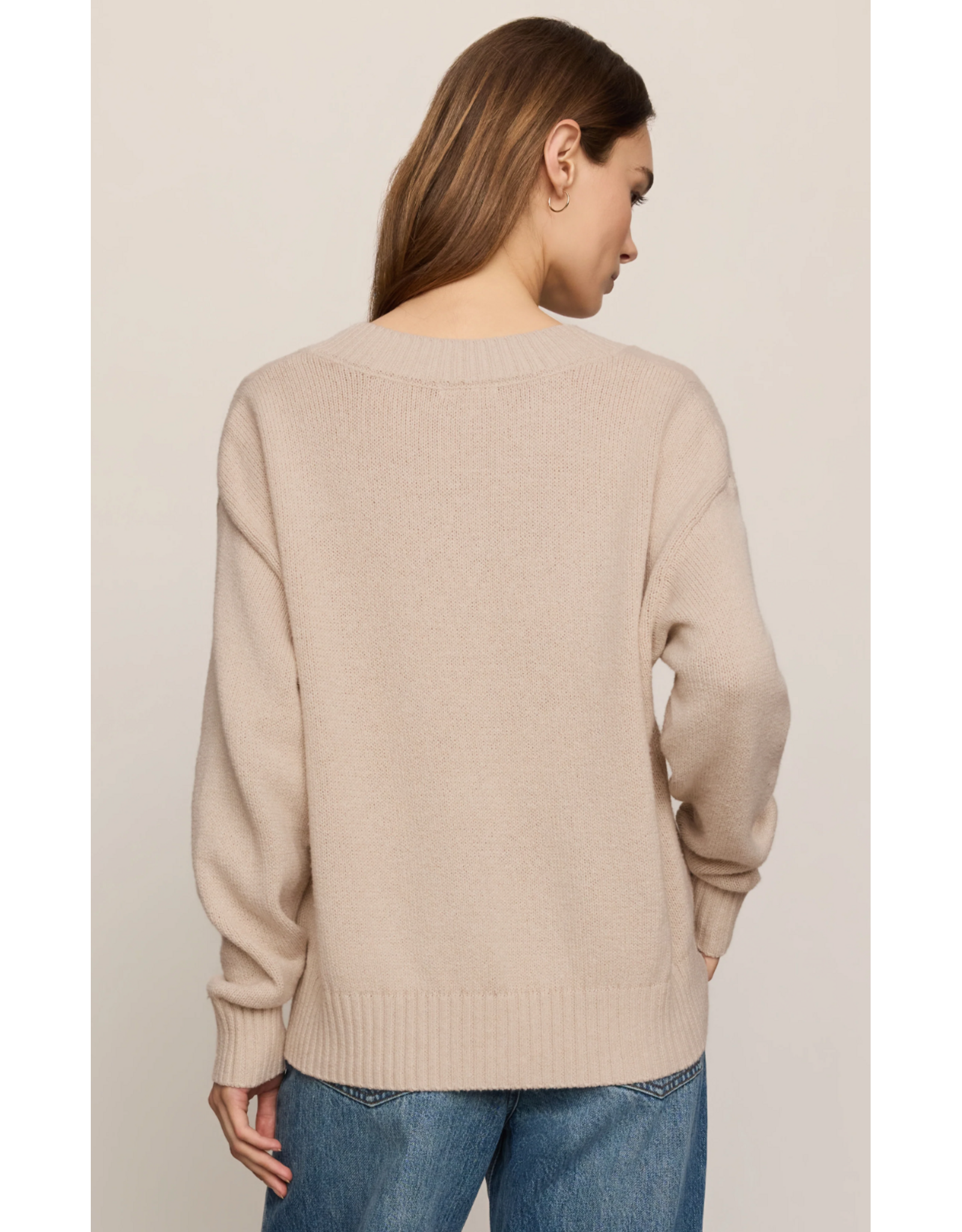 Z Supply Z Supply - Cloud Spun V Neck Sweater (Frosted Pearl)