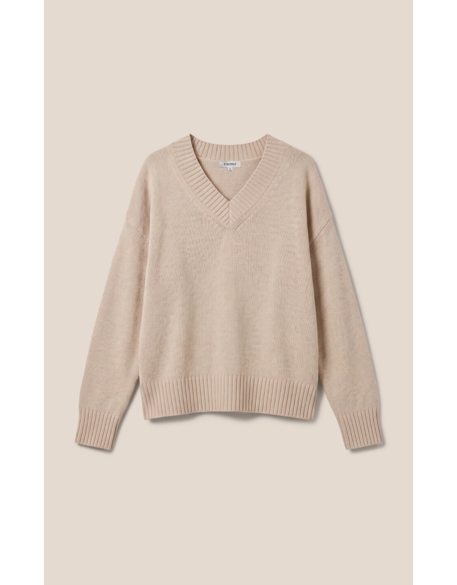 Z Supply Z Supply - Cloud Spun V Neck Sweater (Frosted Pearl)