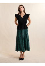 Sadie & Sage Sadie & Sage - Centerpiece Polka Dot Midi Skirt (Teal Green)