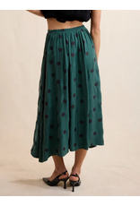 Sadie & Sage Sadie & Sage - Centerpiece Polka Dot Midi Skirt (Teal Green)