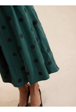 Sadie & Sage Sadie & Sage - Centerpiece Polka Dot Midi Skirt (Teal Green)