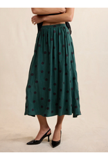 Sadie & Sage Sadie & Sage - Centerpiece Polka Dot Midi Skirt (Teal Green)