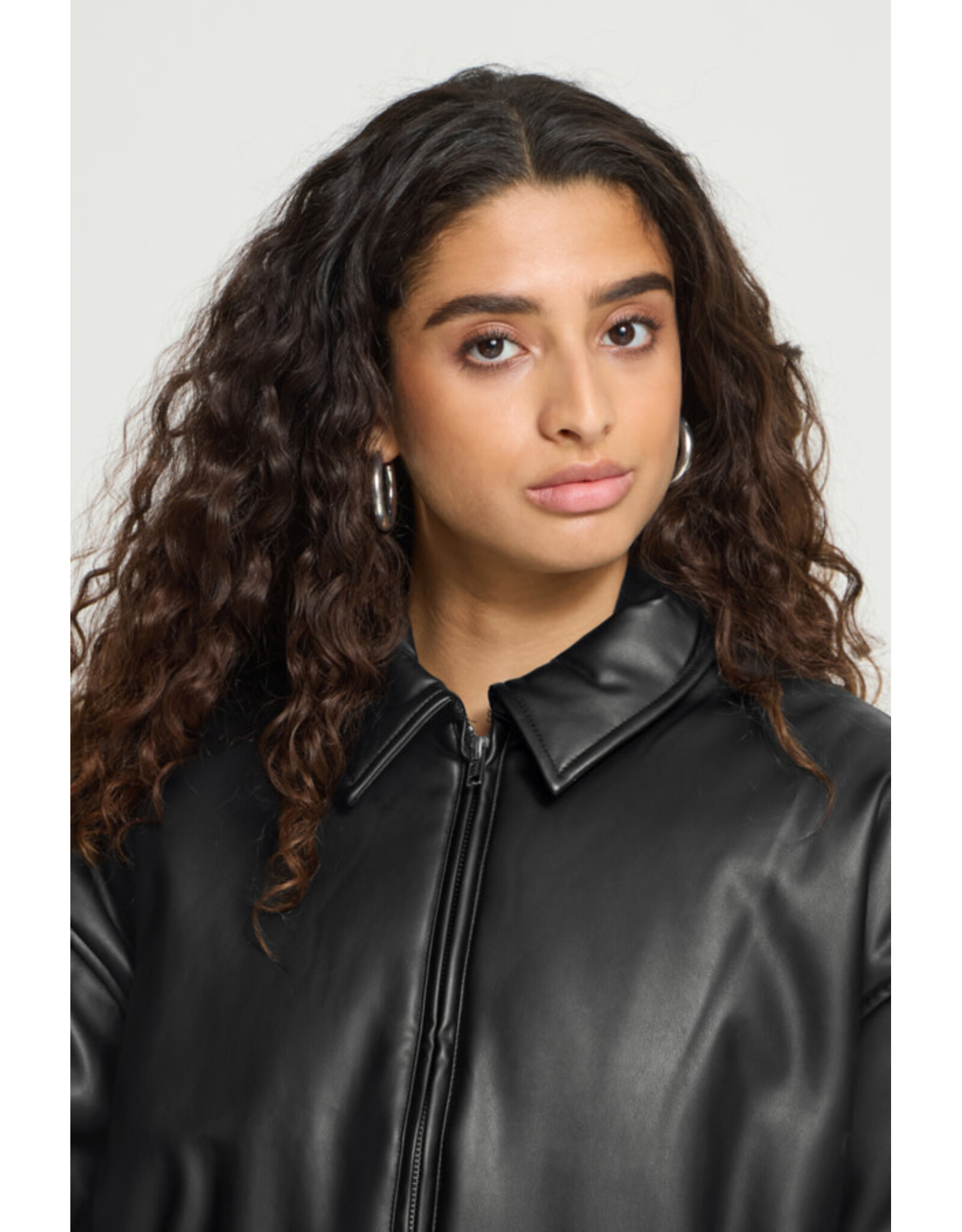 ICHI ICHI - Girana Faux Leather Jacket (Black)