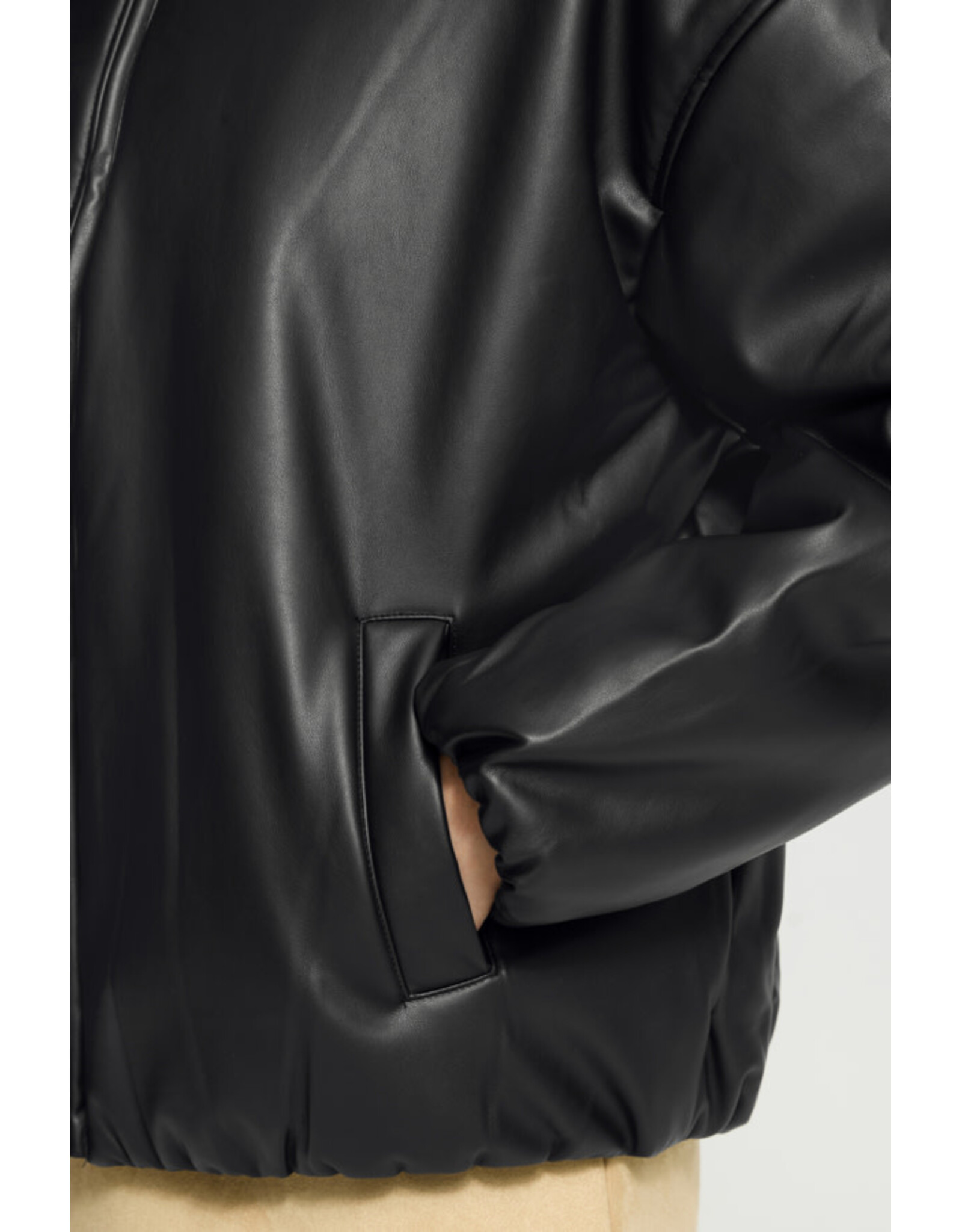 ICHI ICHI - Girana Faux Leather Jacket (Black)