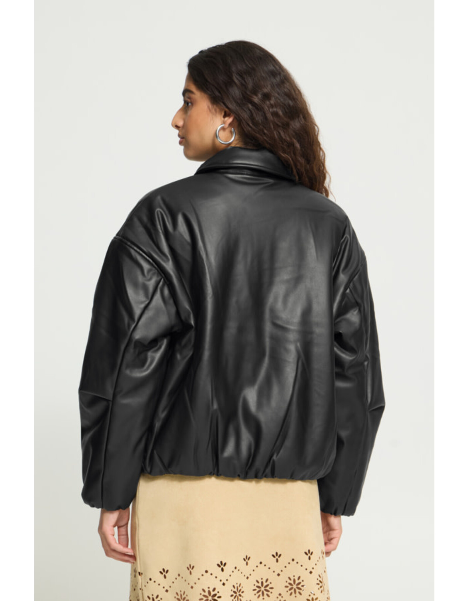 ICHI ICHI - Girana Faux Leather Jacket (Black)