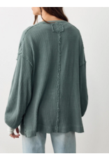 Free people Free People -  Montreal Oversized Thermal Henley (Sea Cave)