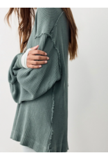 Free people Free People -  Montreal Oversized Thermal Henley (Sea Cave)