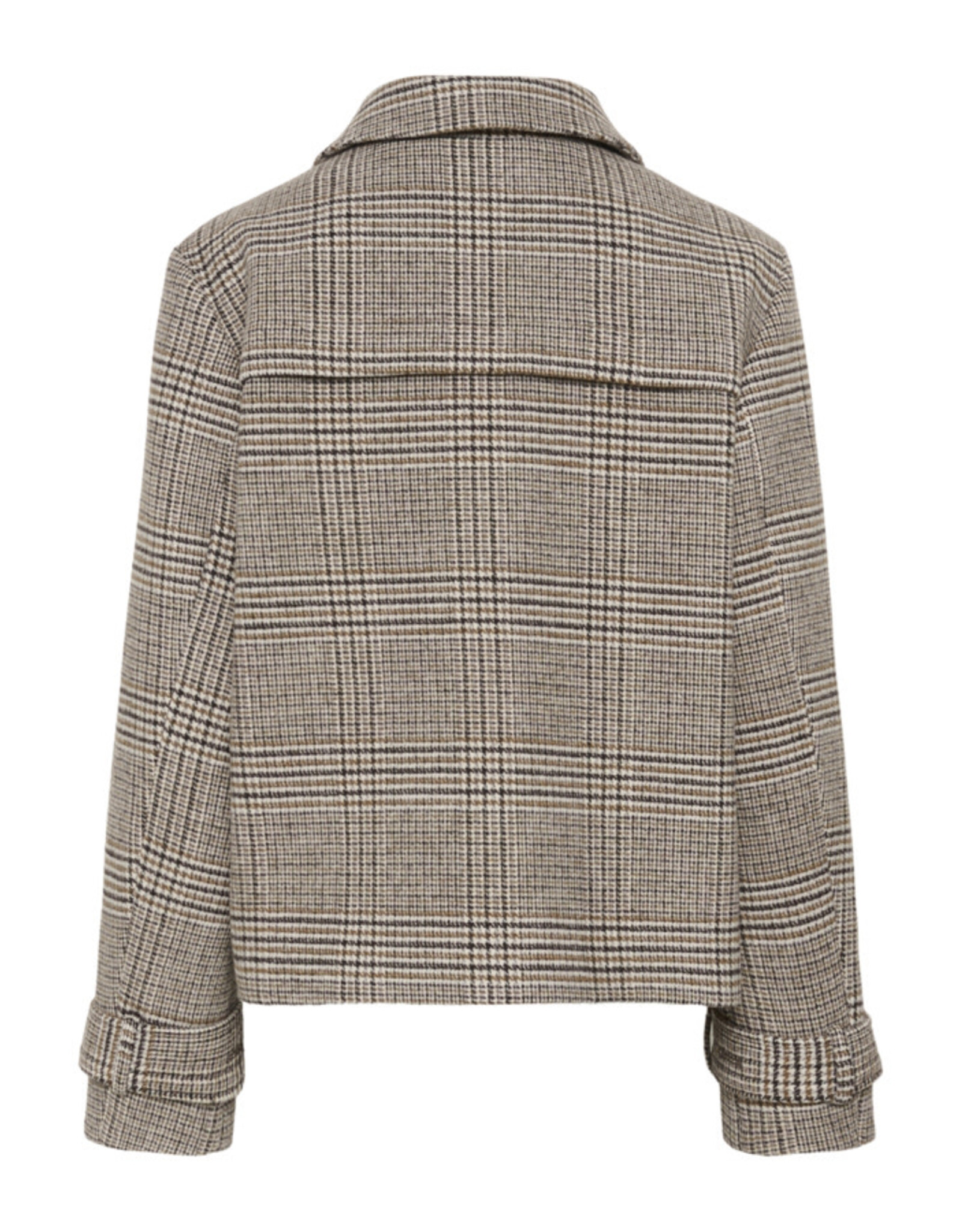 Cream Cream - Georg Short Coat (Grey Check)