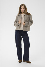 Cream Cream - Georg Short Coat (Grey Check)