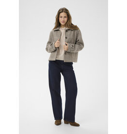 Cream Cream - Georg Short Coat (Grey Check)