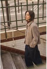 Cream Cream - Georg Short Coat (Grey Check)