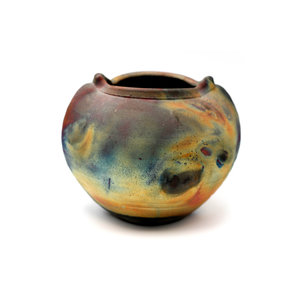 Handmade Ceramic Raku Pot Michael Weinberg