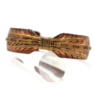 * Contemporary Native American Feather Cuff in Copper * Contemporary Native American Feather Cuff in Copper