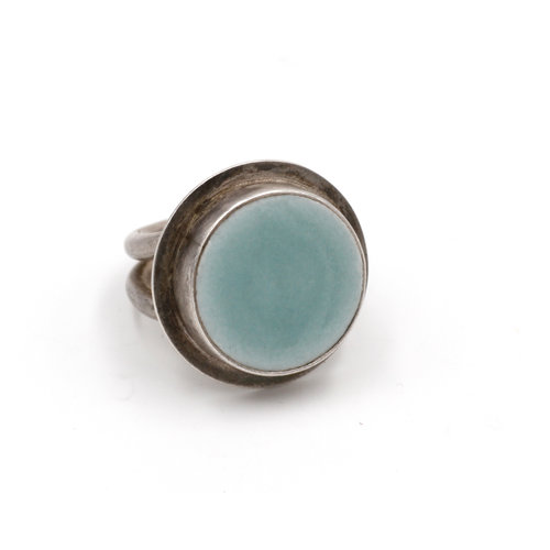 Sterling Faust Blue Enamel Ring S7 Sterling Faust Blue Enamel Ring S7