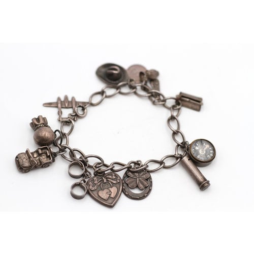 * Vintage Sterling Silver Charm Bracelet