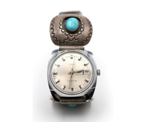 Native American Turquoise Watch Bracelet Timex - Treasures Of Ojai