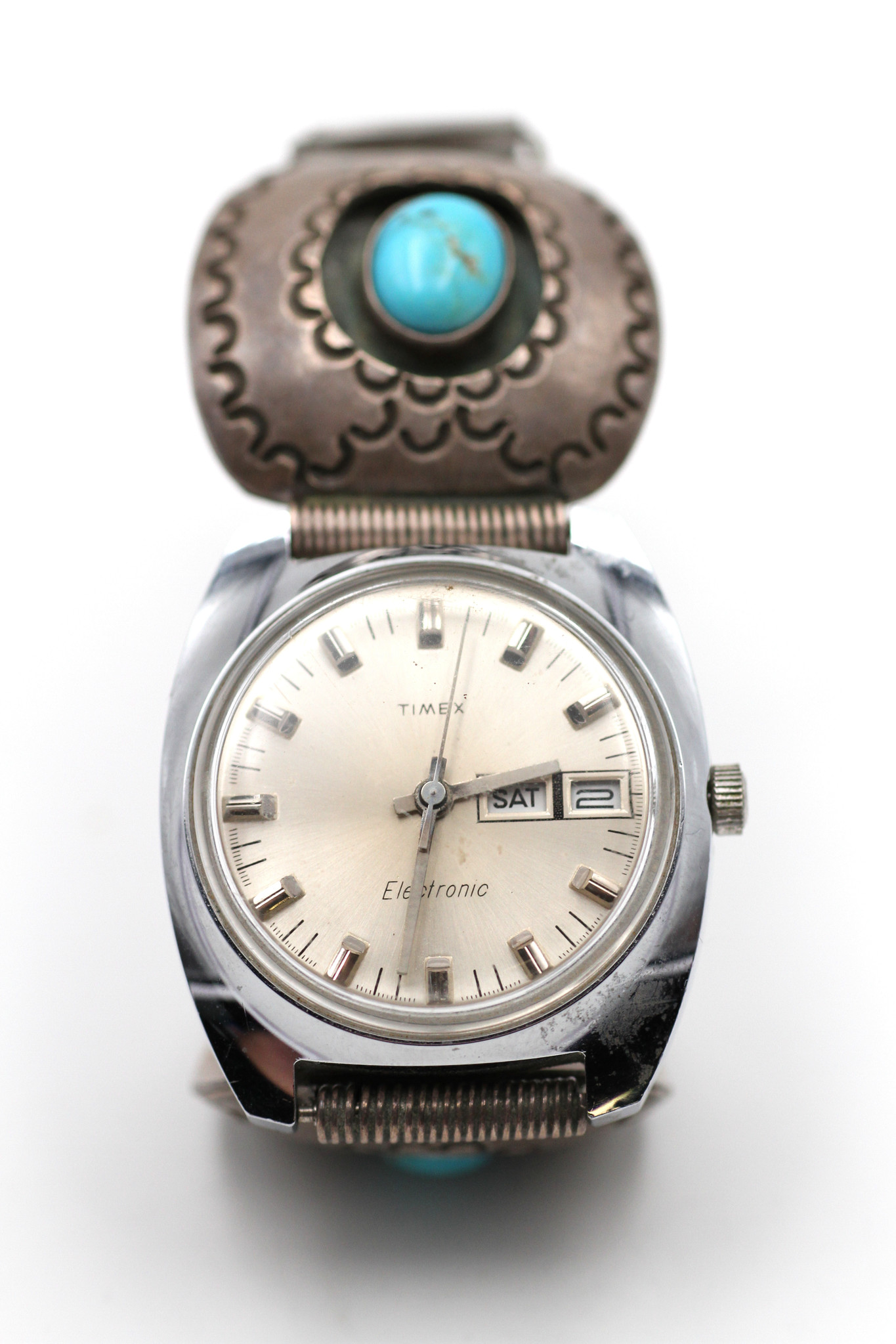 Native American Turquoise Watch Bracelet Timex - Treasures Of Ojai
