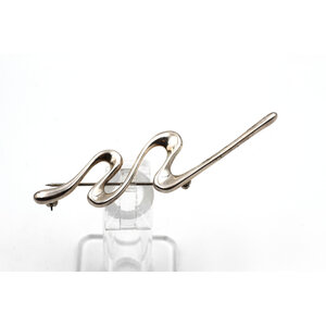 * Sterling Silver Swoosh Brooch Mexico * Sterling Silver Swoosh Brooch Mexico