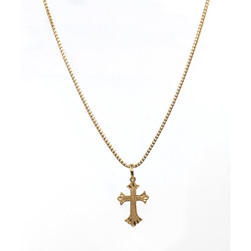Treasures of Ojai Sweet 14k Gold Cross Pendant on Chain Treasures of Ojai Sweet 14k Gold Cross Pendant on Chain