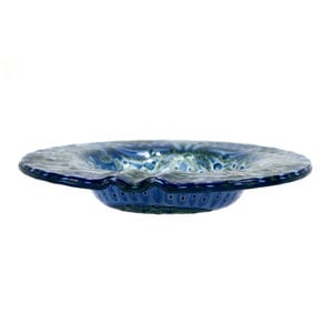 * Blue Glass Ashtray