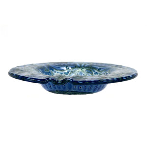 * Blue Glass Ashtray * Blue Glass Ashtray